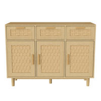 SIDEBOARD Japandi mit 3 Türen & 3 Schubladen 108/40/80 cm Eiche-Dekor - Eichefarben, Holzwerkstoff (107.9/80/40cm) - Creahappy
