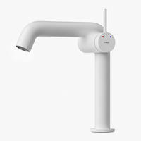 WASCHTISCHARMATUR Ventilkernzertifizierung Weiß Matt 15cm - Weiß, Metall (20/7.6/22.2cm) - EMKE