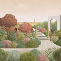 FOTOTAPETE Landschaft 318 x 280 cm - Grün, Papier (318/280cm) - Sanders & Sanders
