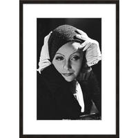 BILD mit Rahmen 51x71 cm Greta Garbo Schwarz-Weiß - Weiß, Holz (51/71cm) - artissimo