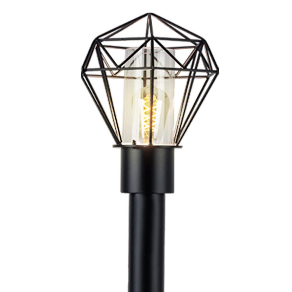 LED WEGELEUCHTE HORACE Edelstahl Schwarz 2er Set - Schwarz, Metall (22.5/25.5/100cm) - Globo Lighting