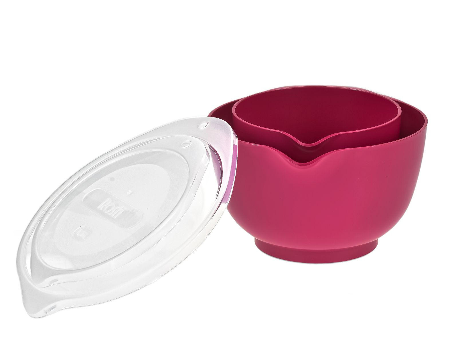 RÜHRSCHÜSSEL-SET Margrethe New dunkel pink (2tlg) - Pink, Kunststoff (21/15cm) - Rosti