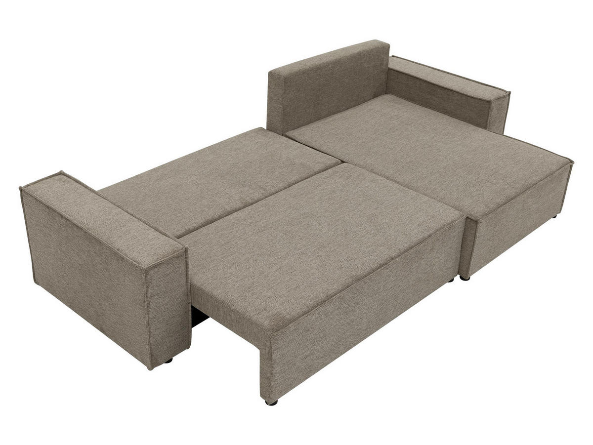 ECKSOFA Karl - Hellgrau/Schwarz, Holz/Kunststoff (272/145cm) - MIRJAN24