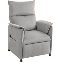 RELAXSESSEL 83/80/104 cm grau aus Polyester elektrisch verstellbar mit Memory-Funktion - Grau, Textil (80/104/83cm) - OKWISH
