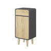 MIDISCHRANK Arla Anthrazit/Goldkraft Eiche 40 x 81 cm - Eichefarben/Anthrazit, Holzwerkstoff (40/81/30cm) - Vicco