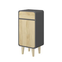 MIDISCHRANK Arla Anthrazit/Goldkraft Eiche 40 x 81 cm - Eichefarben/Anthrazit, Holzwerkstoff (40/81/30cm) - Vicco