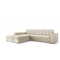 ECKSOFA Lusaka Mit Schlaffunktion - Creme, Holzwerkstoff/Textil (292/198cm) - Fun Möbel