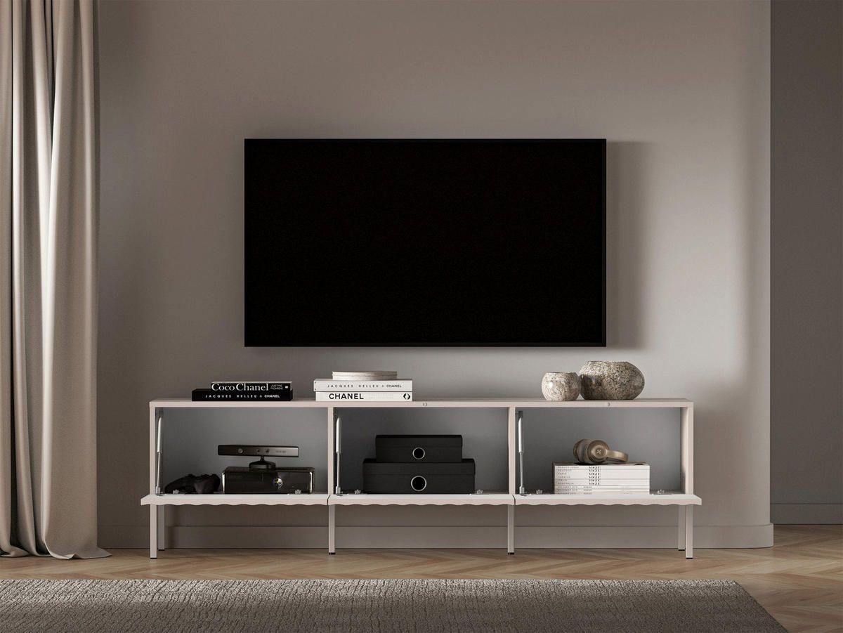 TV-LOWBOARD Derriva Hellbeige 170 cm - Ecru/Beige, Holzwerkstoff/Metall (169.8/49.7/37cm) - Selsey