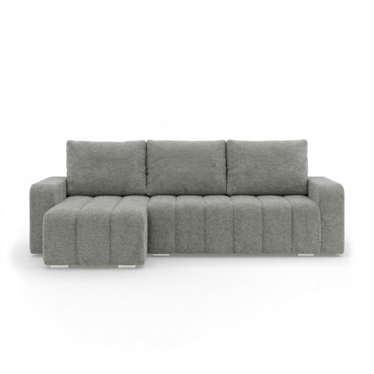 ECKSOFA MIT SCHLAFFUNKTION ABRIELLE BONELL Dunkelgrau - Dunkelgrau, Textil (144/237cm) - Mebligo