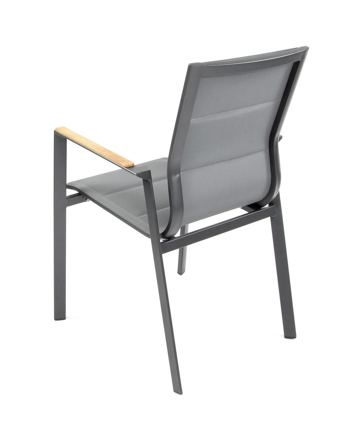 GARTENSTUHL Melbourne 2er-Set Anthrazit Aluminium stapelbar feste Rückenlehne - Grau, Kunststoff (80/175/120cm) - Green Spirit