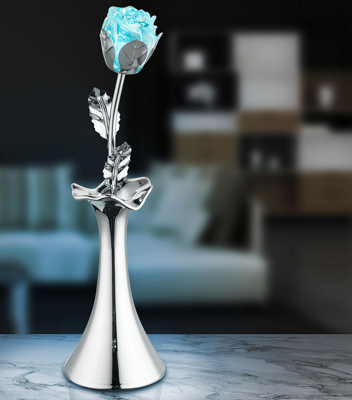 LED TISCHLEUCHTE JIMMY Silber Chrom 2er Set - Silberfarben, Metall (8.2/8.2/29cm) - Globo Lighting