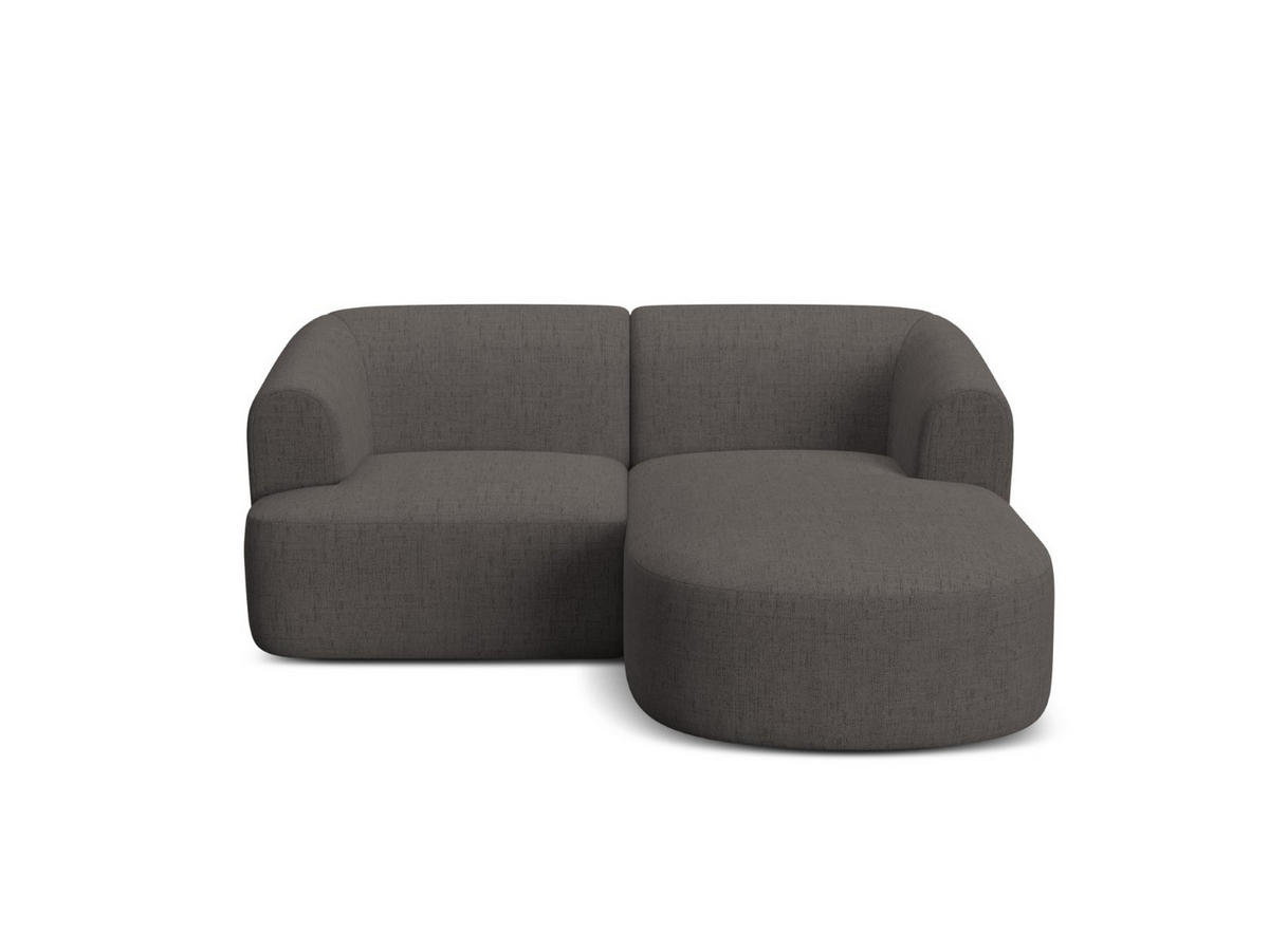 MODULARES-ECKSOFA rechts Campi aus strukturiertem Stoff grau 3 Sitzplätze - Grau, Textil (156/180cm) - Cosmopolitan Design