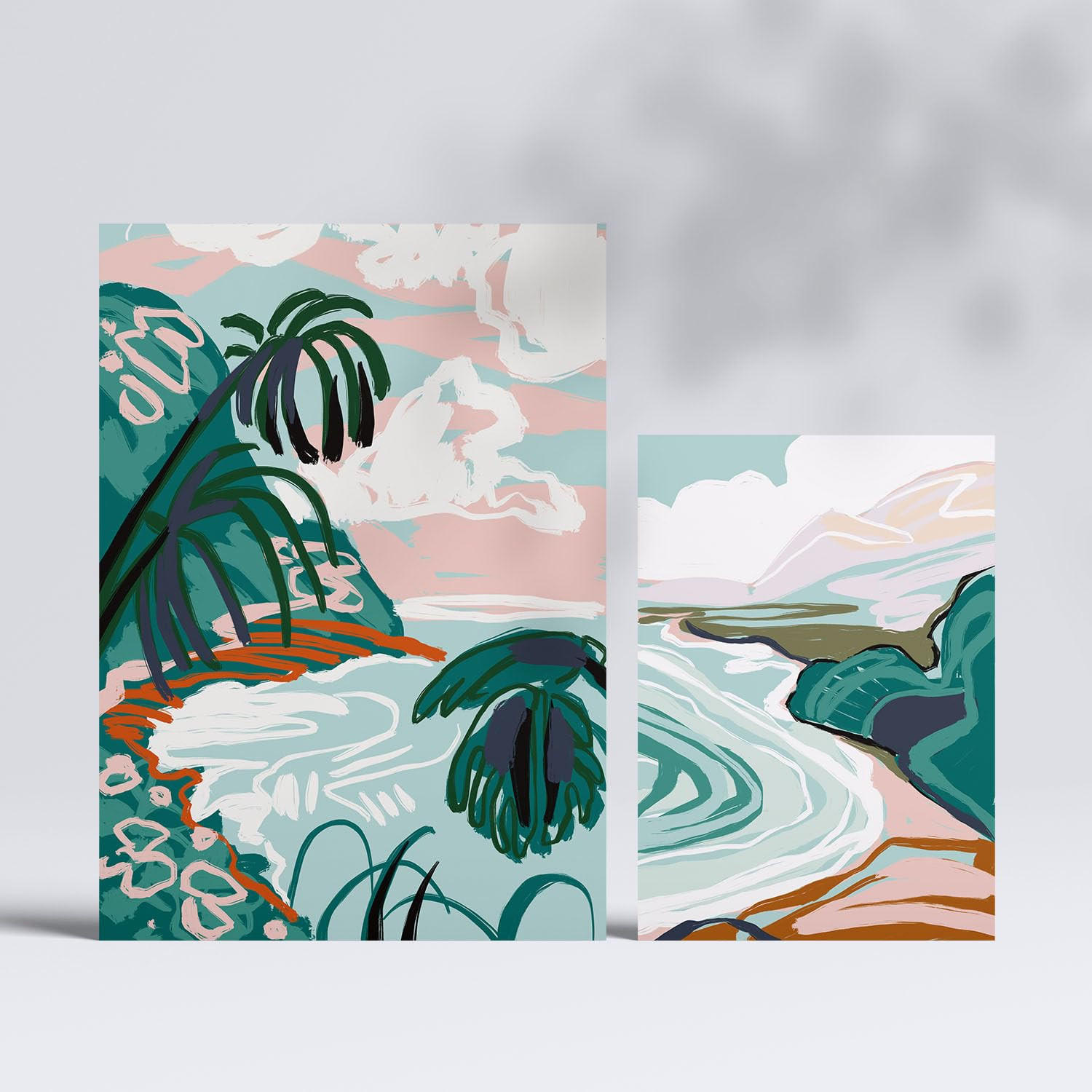 POSTER Set Mit 6 Seashores Frames 1 In Kulissen Abstracts Ästhetische Dekorative Gemälde Für Ihr Wohnzimmer, Schlafzimmer, Zuhause A3 & A4 Rahmenlos - Klar, Papier (29/3cm) - Nacnic