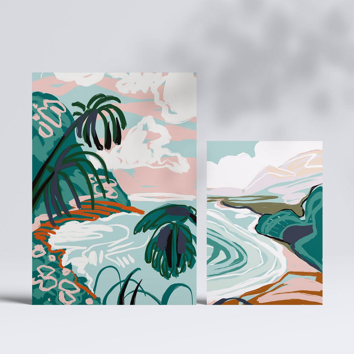 POSTER Set Mit 6 Seashores Frames 1 In Kulissen Abstracts Ästhetische Dekorative Gemälde Für Ihr Wohnzimmer, Schlafzimmer, Zuhause A3 & A4 Rahmenlos - Klar, Papier (29/3cm) - Nacnic