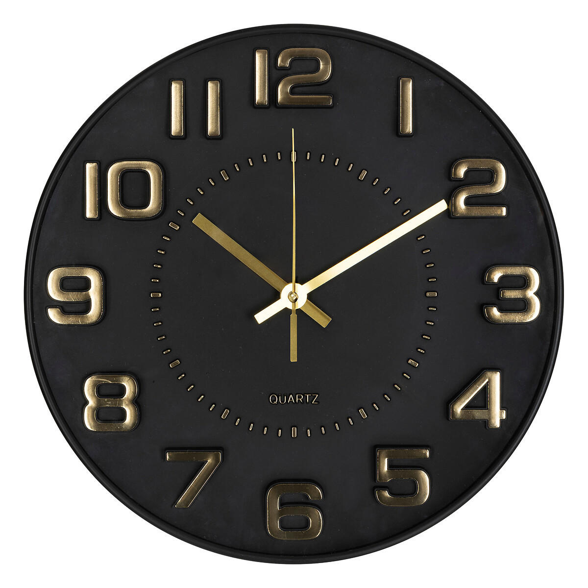WANDUHR Doris Ø 30 cm - Schwarz, Kunststoff (30/30/4.4cm) - Atmosphera Createur d´interieur