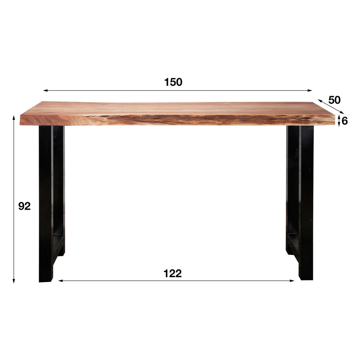 STEHTISCH Stambo Braun 50/150/ 92 cm - Braun, Holz (150/92/50cm) - Hoyz Collection