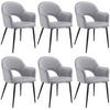 ARMLEHNSTUHL 6er Set Sachel 57 x 61 5 x 87 5 cm hellgrau - Hellgrau, Kunststoff (57/87.5/61.5cm) - tectake