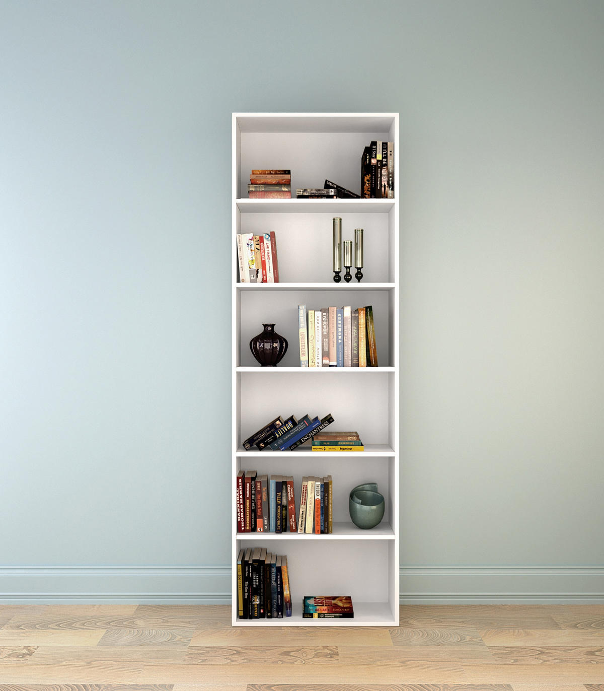 BÜCHERREGAL Weiß 60/181/26 - Weiß, Holzwerkstoff (60/181/26cm) - RAUMHIRSCH FURNITURE