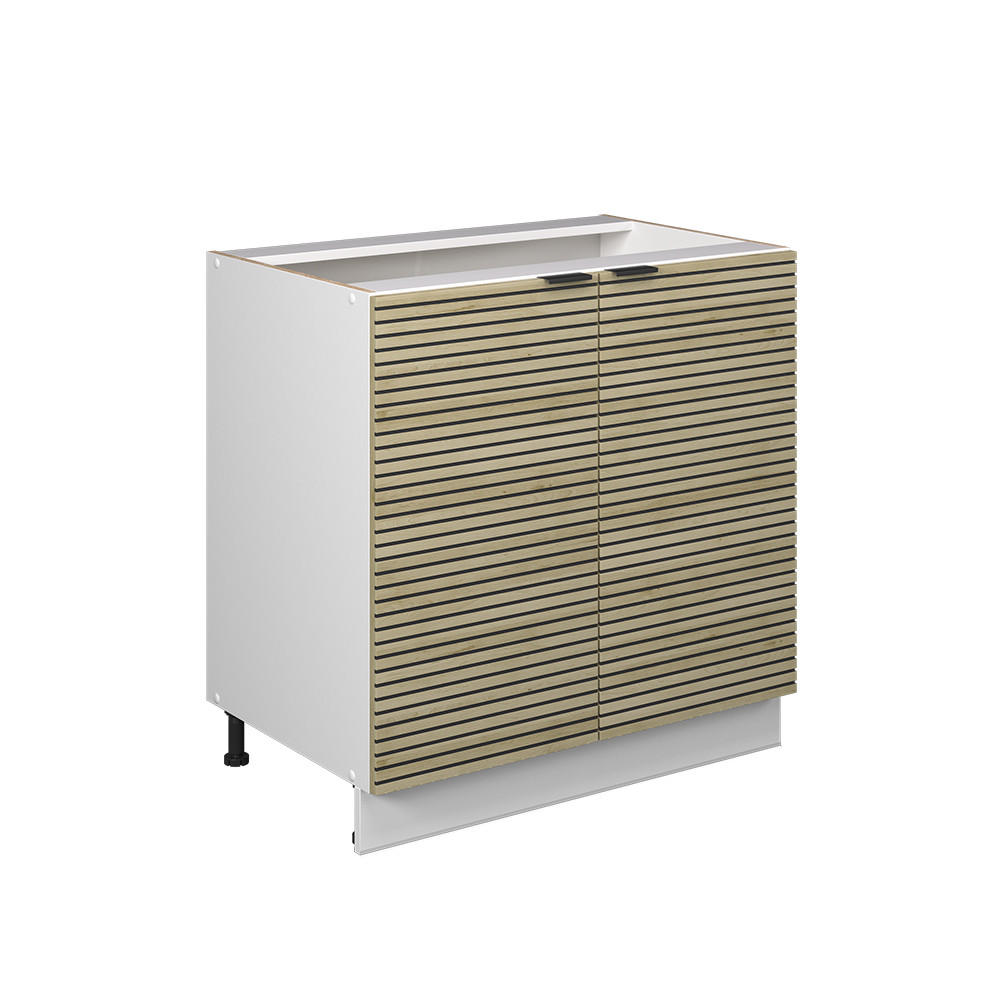 KÖKSUNDERSKÅP Fame-Line, Ekpanel/Vit, 80 cm utan bänkskiva Ekfärgad, Vit 82/80/51.6 cm