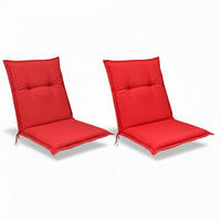 NIEDERLEHNERAUFLAGE Base NL 100x50x6cm Rot (2tlg) - Rot, Textil (50/6/100cm) - Beautissu 