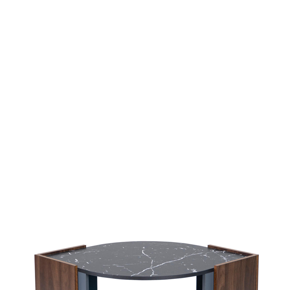 COUCHTISCH 96,5/63/40 cm Schwarz Walnussmaserung mit Ablagefach - Schwarz, Holzwerkstoff (96.5/63/40cm) - OKWISH