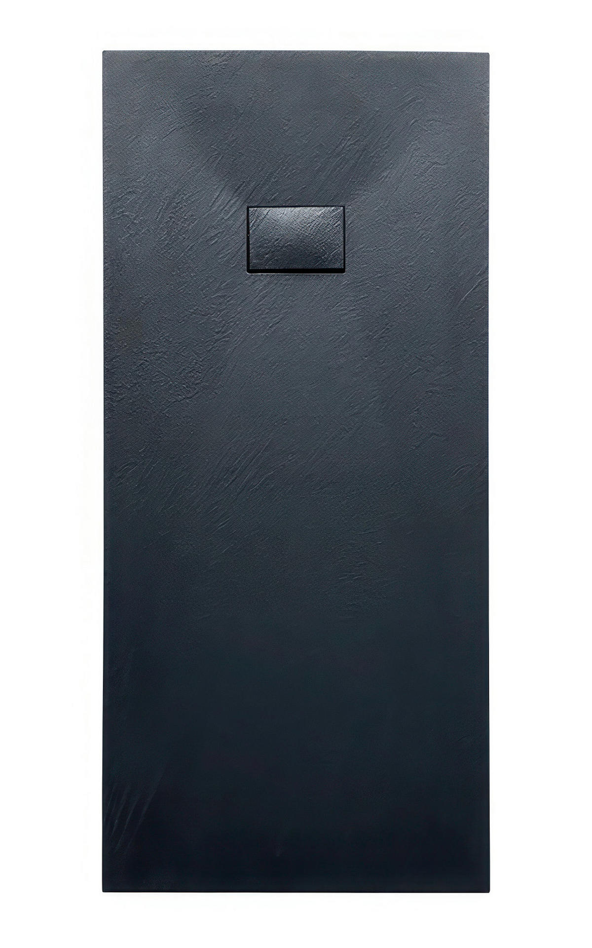 DUSCHWANNE vidar rechteckig schwarz, Steinoptik, 2-tlg. Set mit Ablaufgarnitur, 170/90/3,2 cm - Schwarz, Kunststoff (90/3.2/170cm) - bad land