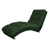 SESSEL Holiday Cord - Chromfarben/Dunkelgrün, Holz/Textil (62/84/180cm) - MIRJAN24