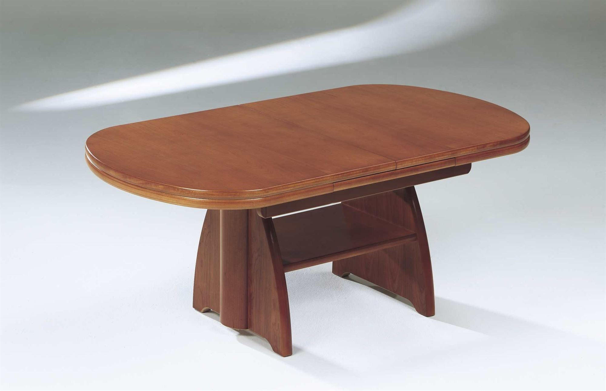 FUNKTIONSTISCH Calogera höhenverstellbar und ausziehbar 90(130,5) x 65 x 56-75 Couchtisch massiv Kirschbaum - Dunkelbraun, Holz (90/65/56cm) - 58aufmkessel