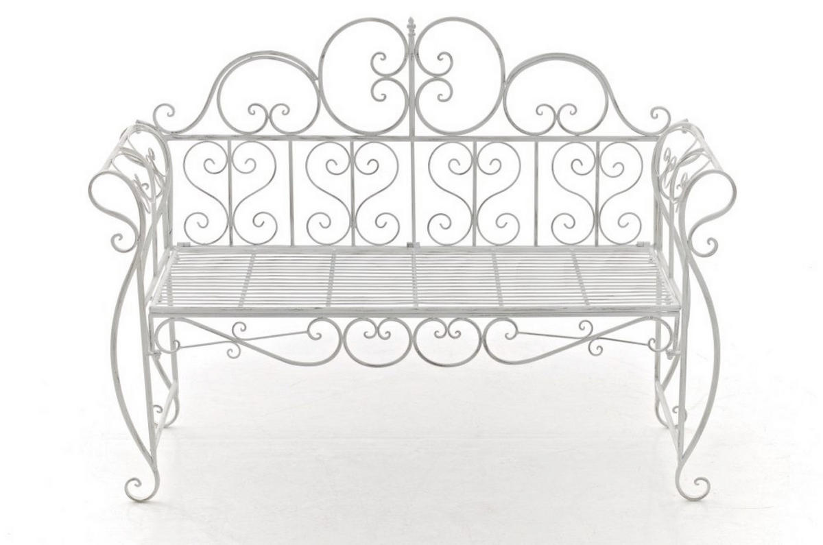 GARTENBANK Minno antik weiß - Weiß, Metall (128/46/94cm) - TPFGarden