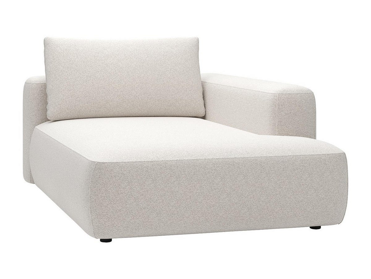 RECAMIERE ohne Schlaffunktion - 1 Person - Stoff - Cremefarben - - Creme, Textil (185/84/119cm) - Vente-Unique