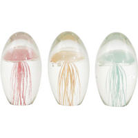 BRIEFBESCHWERER Medusa 3er-Set rosa mint orange - Multicolor, Glas (3.5/8/3.5cm) - FURNARO