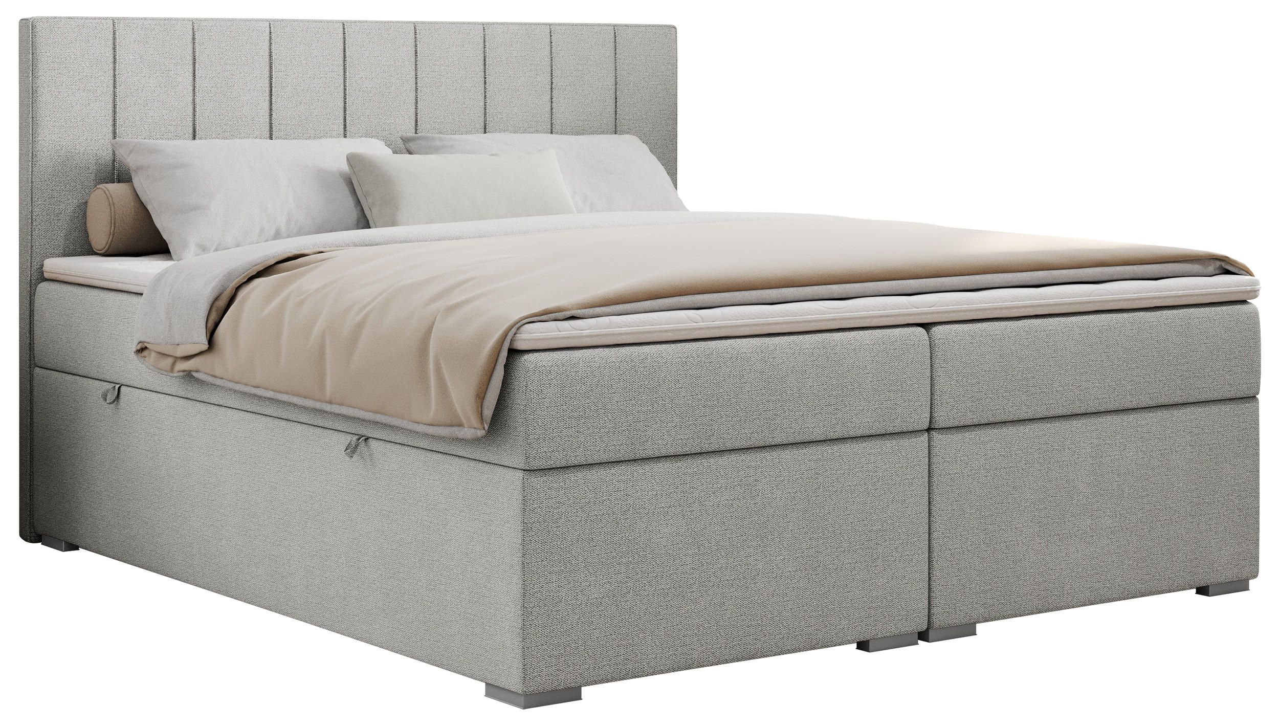 MKS Boxbett Hellgrau 180x200 cm