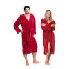 BADEMANTEL, XXL, 100% Polyester, Rot - Weinrot, Textil (XXLnull) - Zollner
