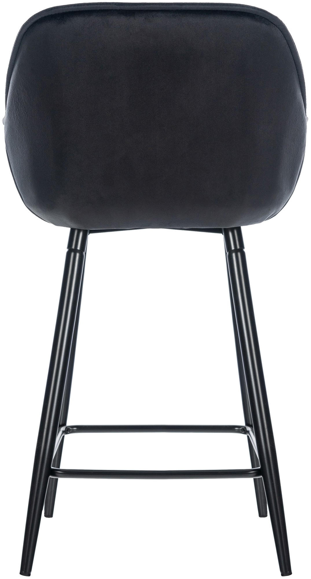 BARHOCKER Samt schwarz - Schwarz, Textil/Metall (54/103/57.5cm) - CLP