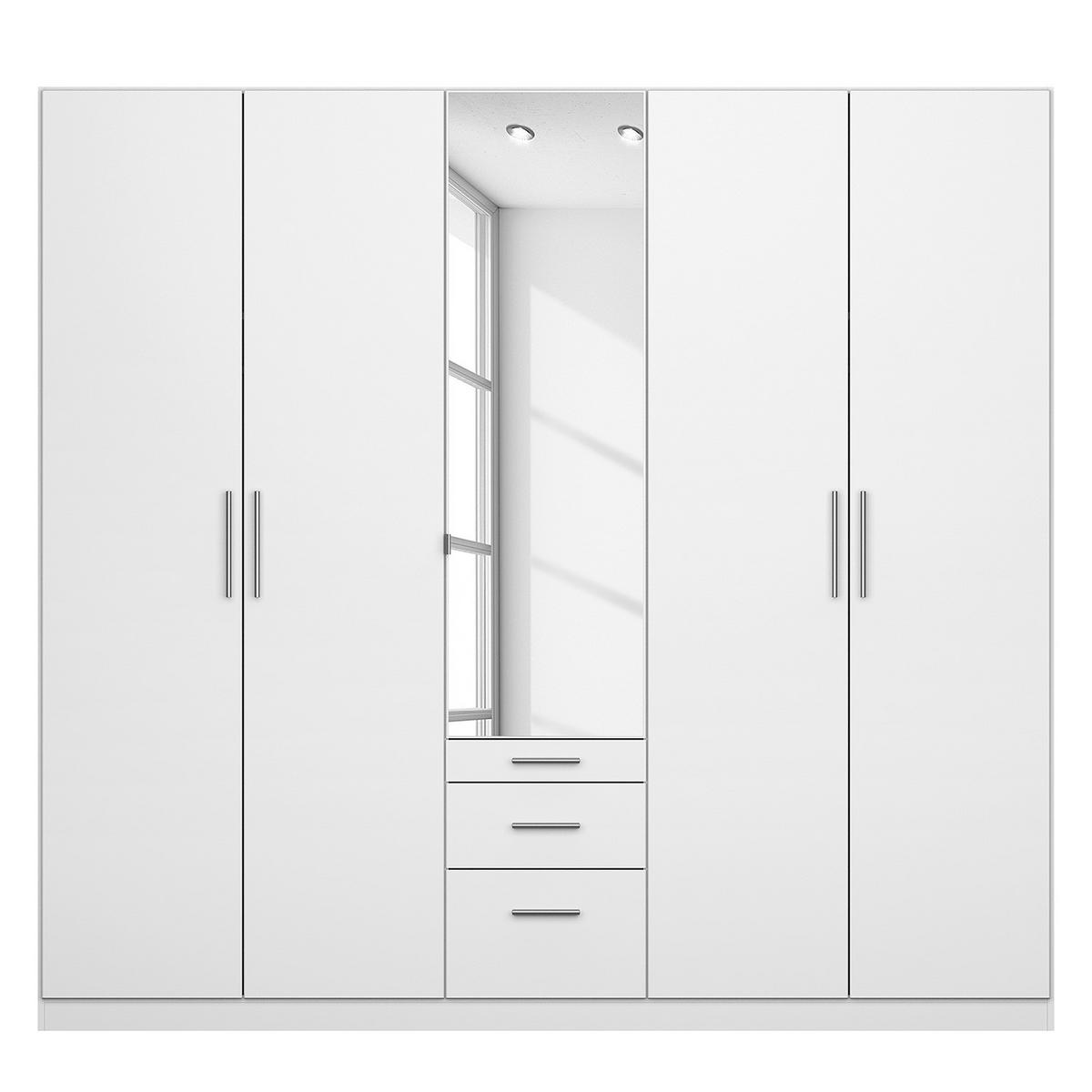DREHTÜRENSCHRANK - Weiß, Holzwerkstoff (226/197/54cm) - home24