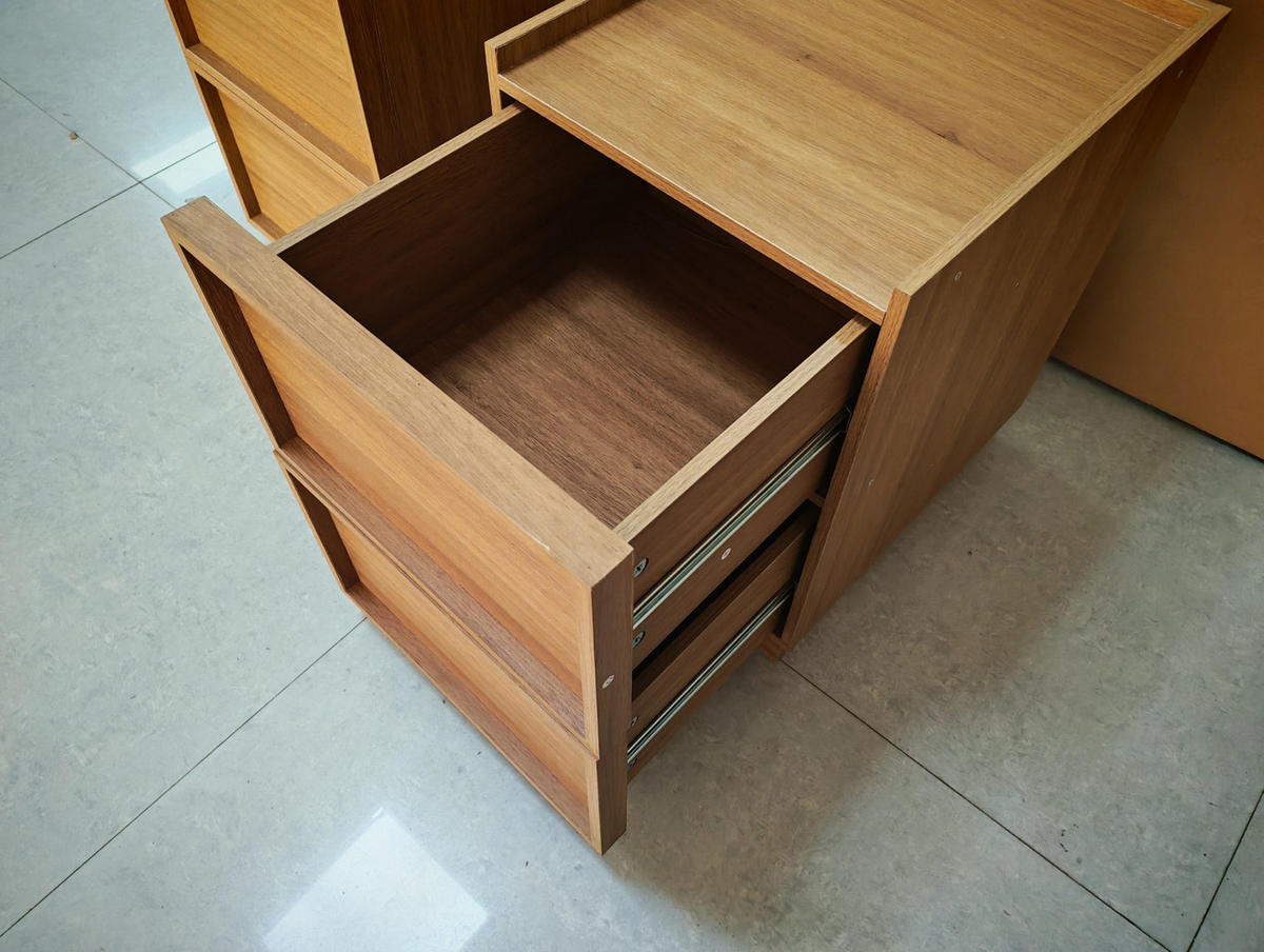 NACHTTISCH 38/55/48 cm Eichefarben aus MDF und Spanplatte mit 2 Schubladen - Braun, Holzwerkstoff (38/50/48cm) - OKMYHOME