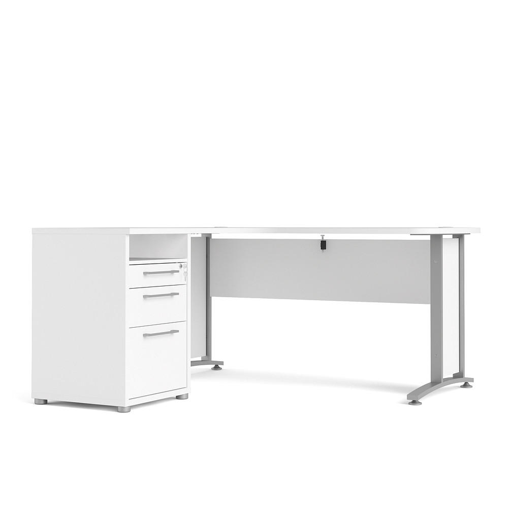 ECKSCHREIBTISCH Weiß - Weiß, Holzwerkstoff (151/159/75cm) - ebuy24