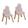 KINDERSTÜHLE 2er Set Rosa 25/25/50 cm - Pink, Holzwerkstoff (25/50/25cm) - Mobili Rebecca