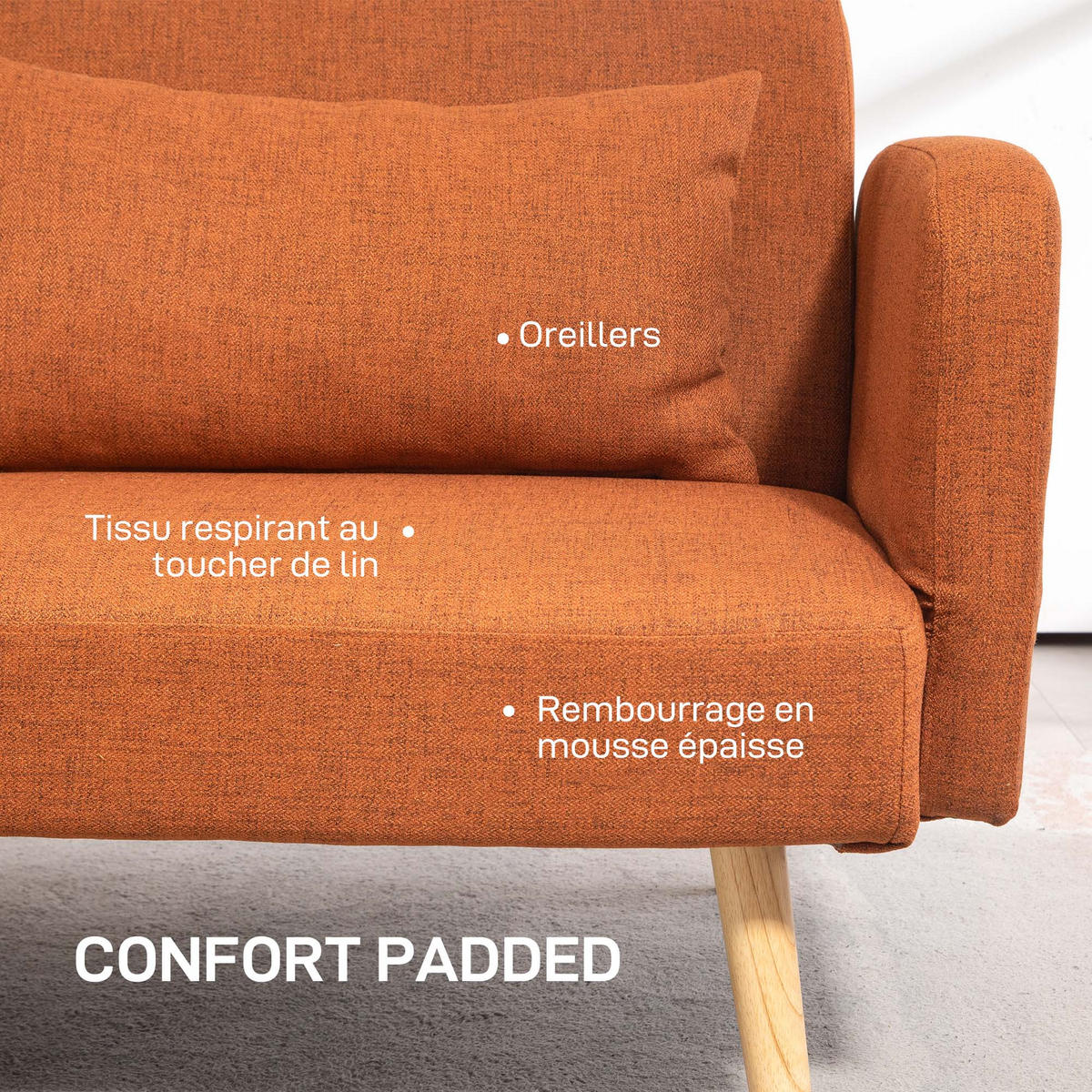 SCHLAFSOFA 3er-Sitz DE-14565 Klick-Klack mit verstellbarer Lehne Braun - Braun, Textil (170/80/83cm) - ComfortXL