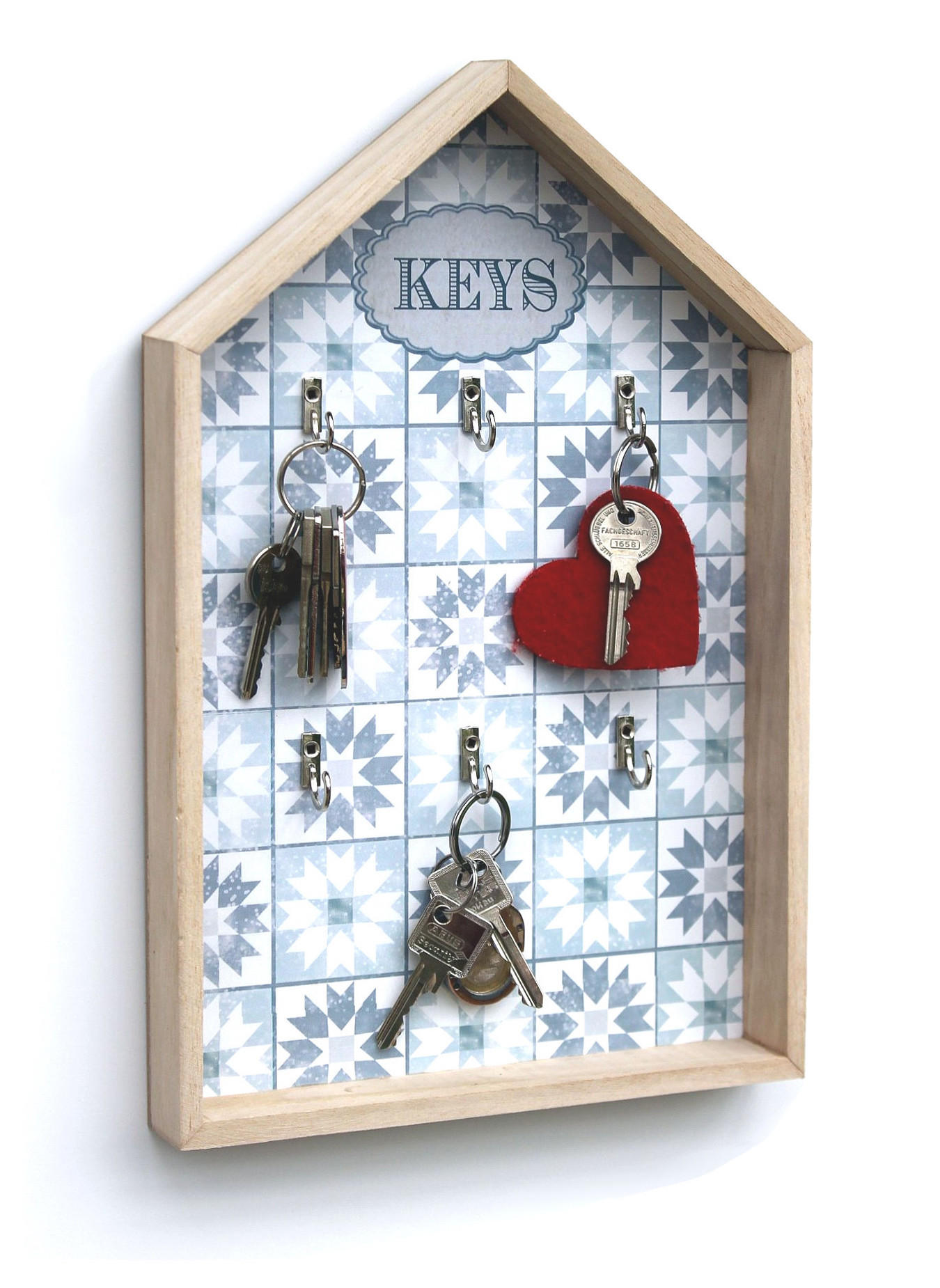 SCHLÜSSELKASTEN Weiß Holz Keys - Weiß, Holz (24/37/3.5cm) - DanDiBo