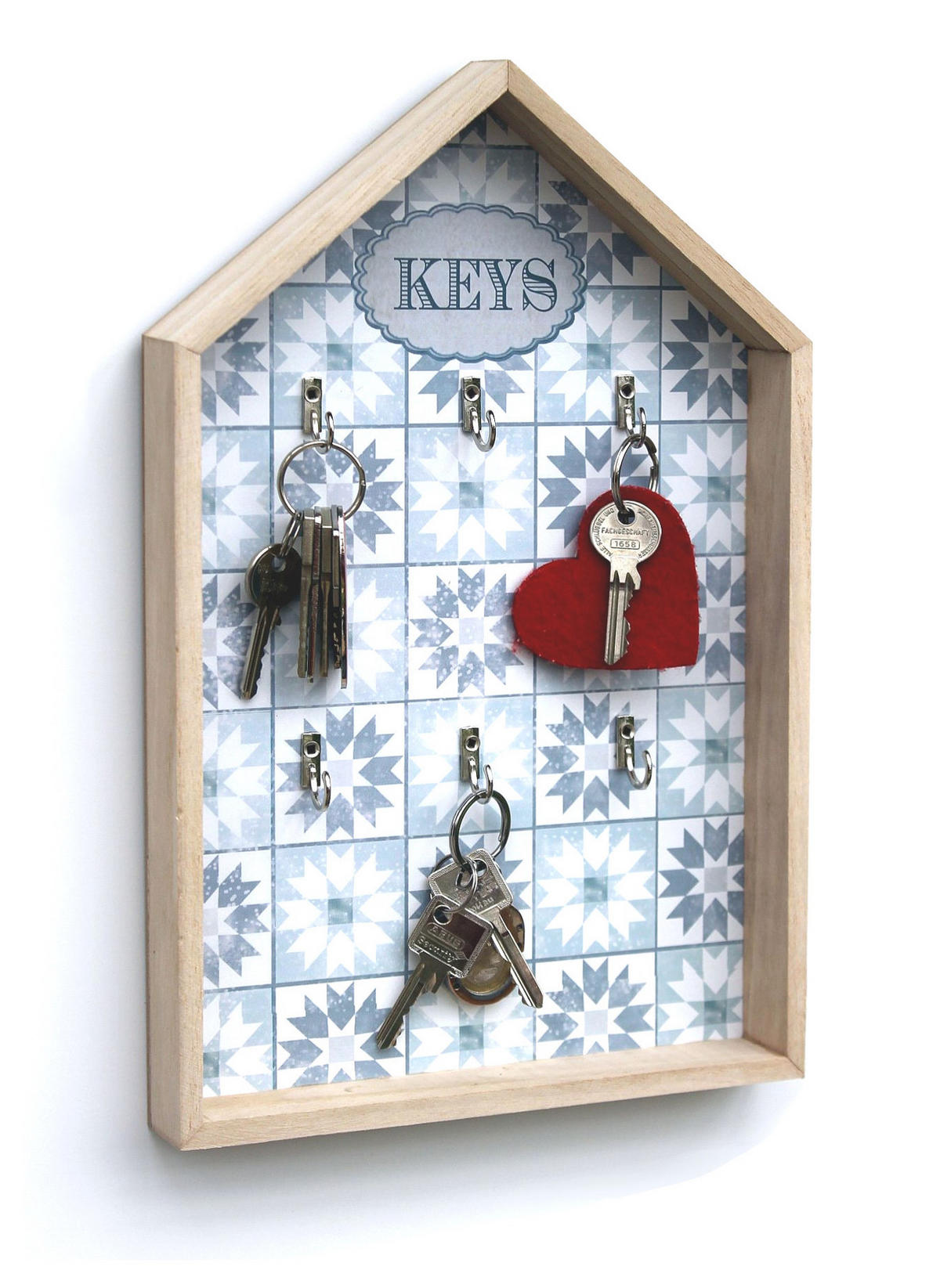 SCHLÜSSELKASTEN Weiß Holz Keys - Weiß, Holz (24/37/3.5cm) - DanDiBo
