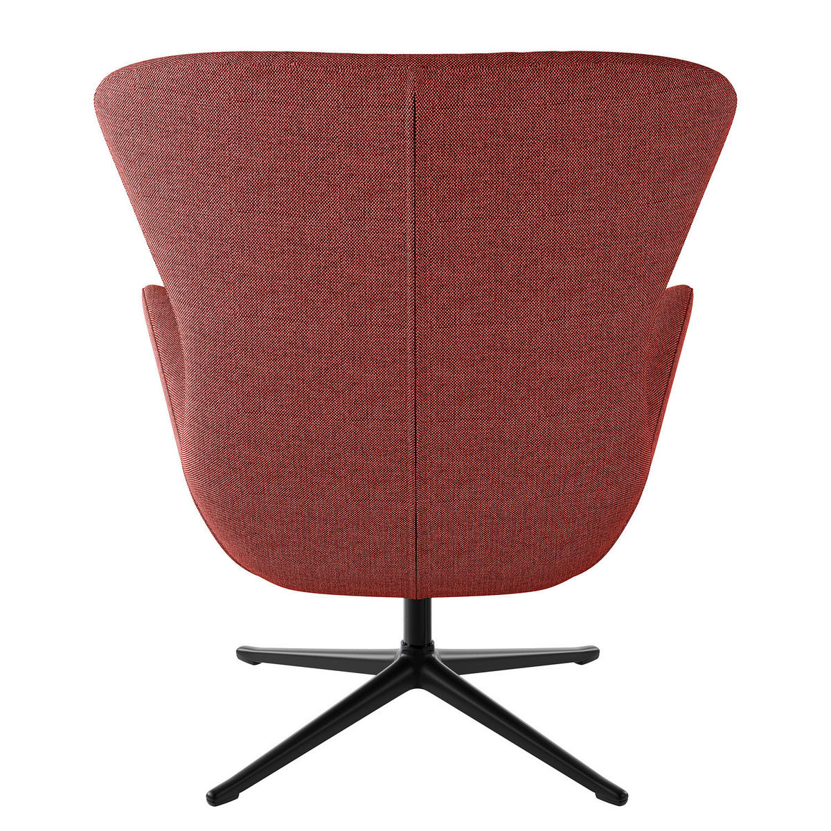 SESSEL mit Kreuzfuß - Rot/Schwarz, Textil/Metall (84/99/96cm) - home24