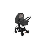 KOMBIKINDERWAGEN 2 in 1 Patrizia dunkelgrau Babywanne, Sportsitz, Sitz umkehrbar - Grau, Metall (93/55/99cm) - Lorelli