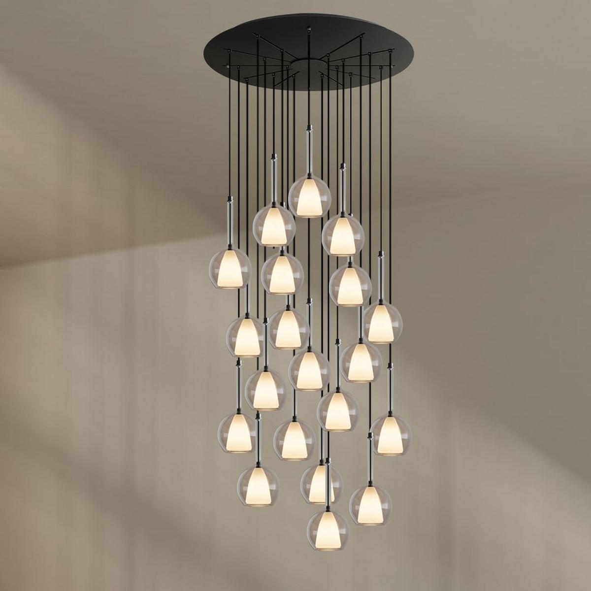 GALERIELEUCHTE Belluna 20-flammig Klar Ø 14cm - Klar, Glas (14/14/35cm) - s.luce