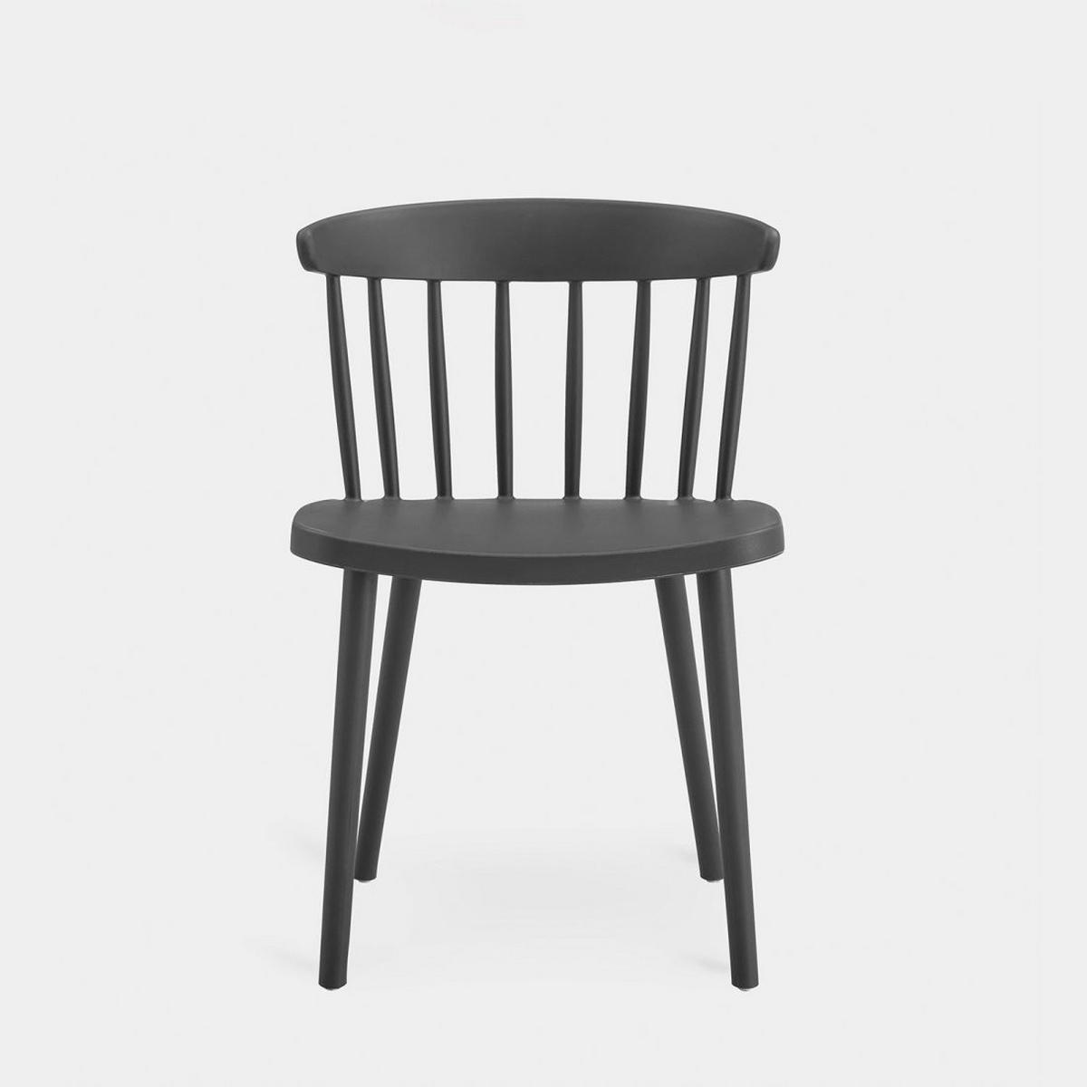 STUHL FÜR DRAUSSEN Mirka Grau 48 cm x 75 cm - Grau, Kunststoff (48/75/46cm)