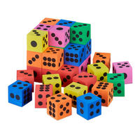 36xFLÜSTERWÜRFEL - Multicolor, Textil (4/4cm) - Relaxdays