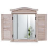 WANDSPIEGEL MIT FENSTERLÄDEN Braun - Braun, Holz (42/53/5cm) - MCW