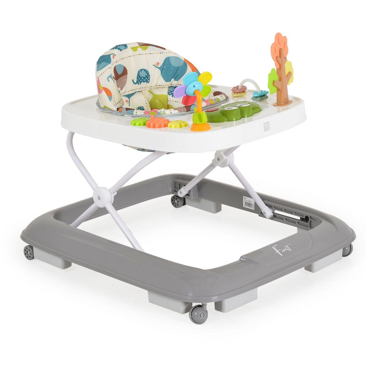 LAUFLERNHILFE Forest Lieder grau Lichter Spielcenter Räder faltbar Stopper 12 kg - Grau, Kunststoff (62/58/70cm) - Moni