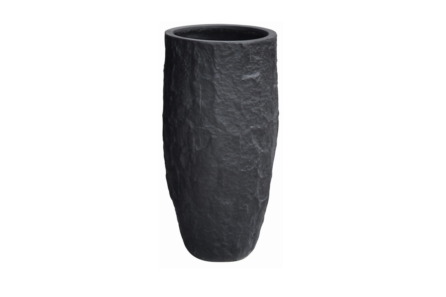 PFLANZKASTEN The Rock 27x53 cm, Steinoptik Anthrazit, Fiberstone - Anthrazit, Kunststoff (27/53/27cm) - dasmöbelwerk