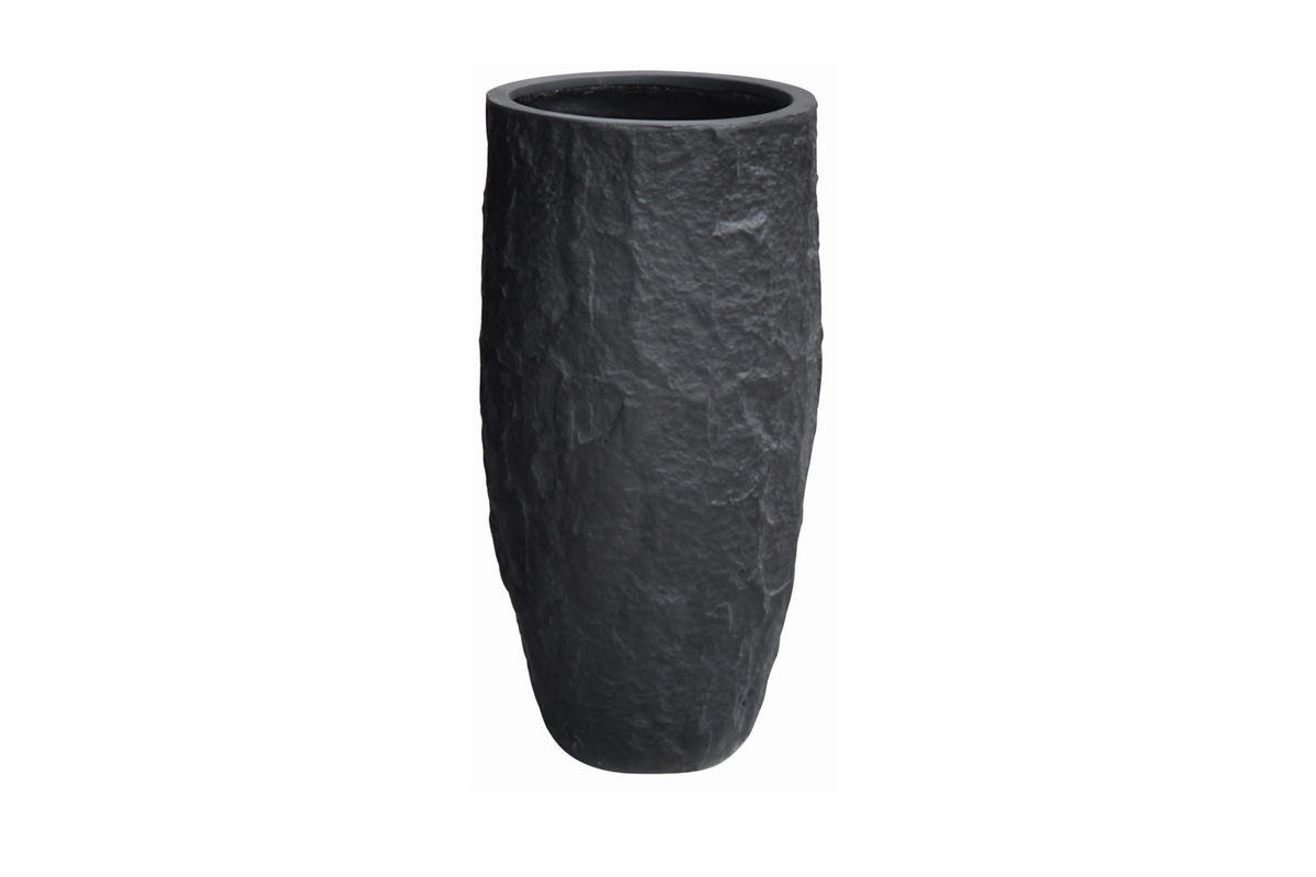 PFLANZKASTEN The Rock 27x53 cm, Steinoptik Anthrazit, Fiberstone - Anthrazit, Kunststoff (27/53/27cm) - dasmöbelwerk